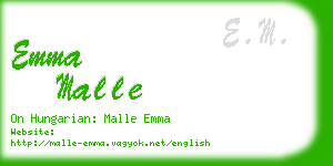 emma malle business card